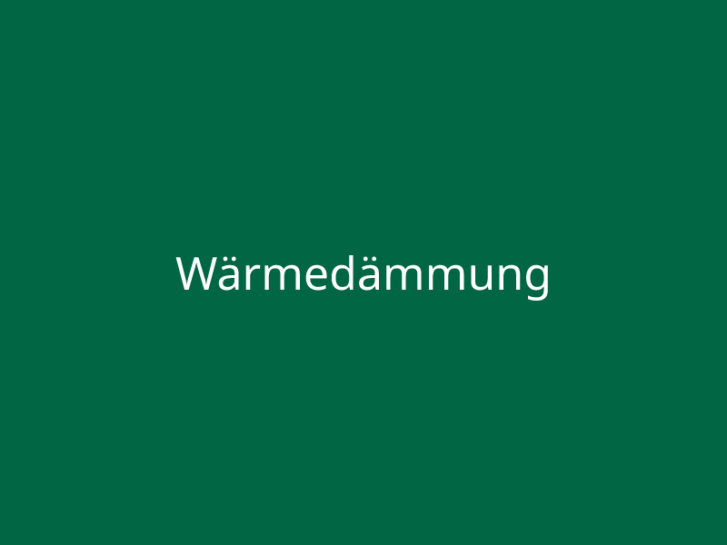 Wärmedämmung 