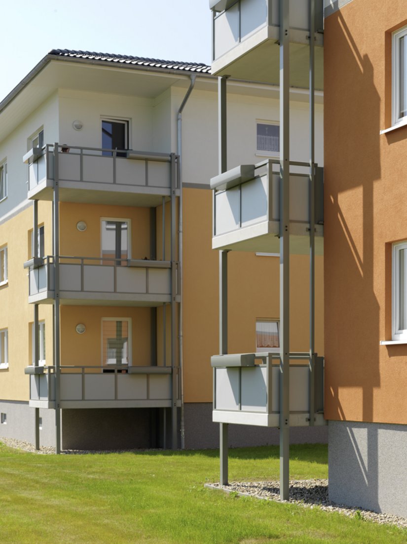 Weitere zentrale Baumaßnahme war der Anbau neuer Balkone.