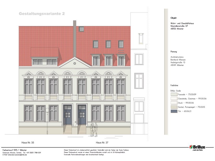 Farbentwurf aus dem Brillux Farbstudio in Münster