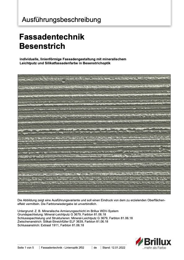 Fassadentechnik Besenstrich