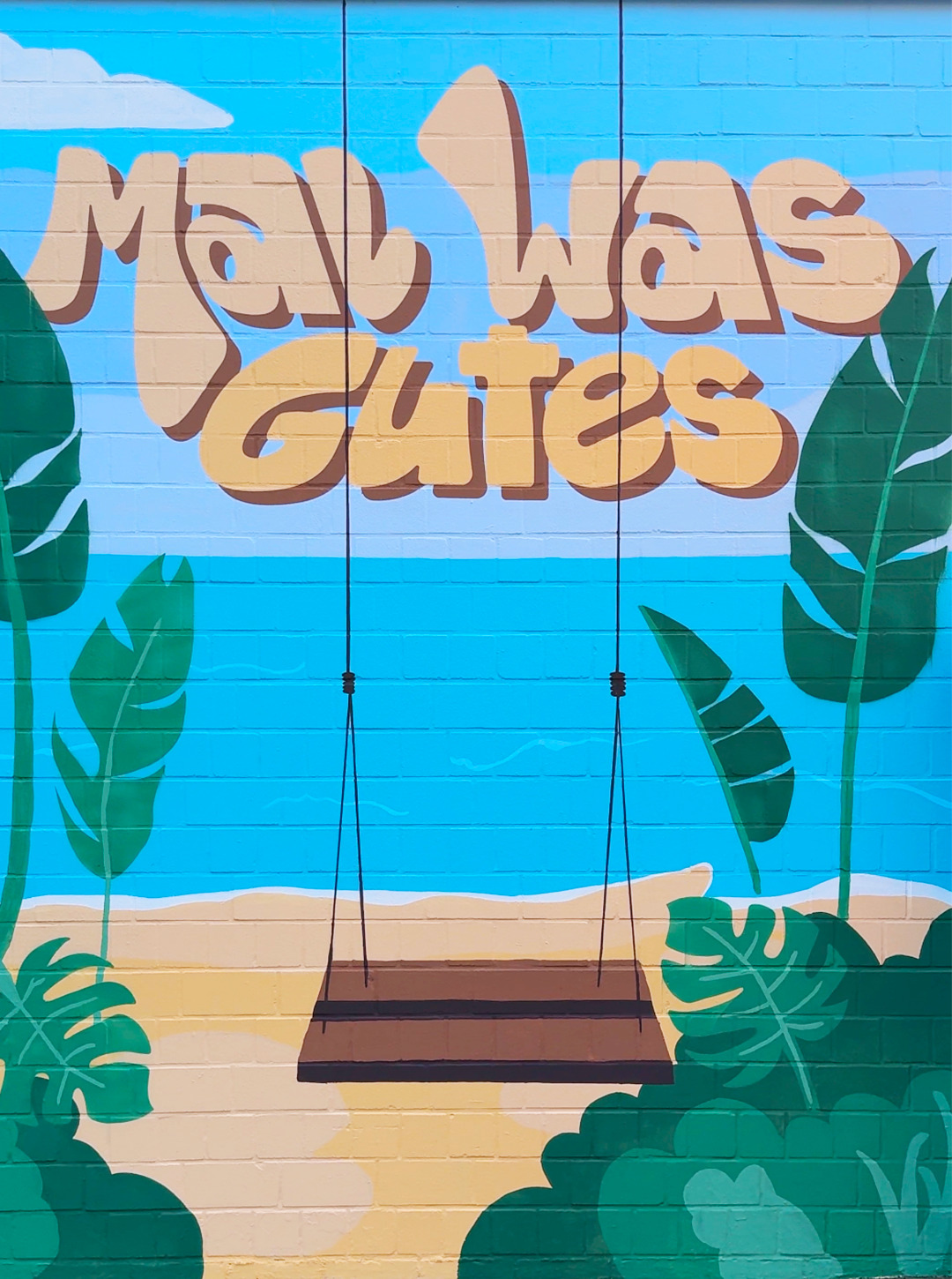 Eine bunt bemalte Hauswand